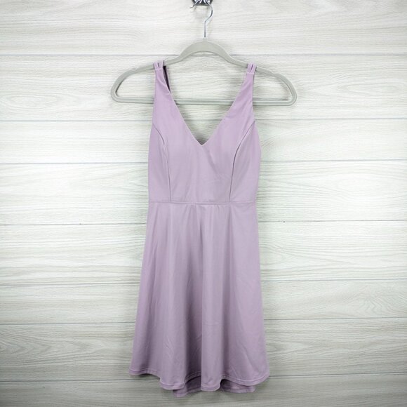 Crisscross Backless Flare Mini Slip Dance Active Dress - Picture 8 of 8